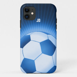 Personalisierter Blauer Fußballball (Fußball) Case-Mate iPhone Hülle