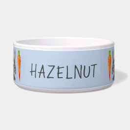 Personalisierter Blauer Hasen Muster Minimal Napf