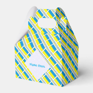 Personalisierter blauer Name Ukraine-Flagge gekach Geschenkschachtel