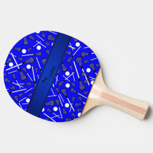 Personalisierter blauer Namenslacrosse Tischtennis Schläger