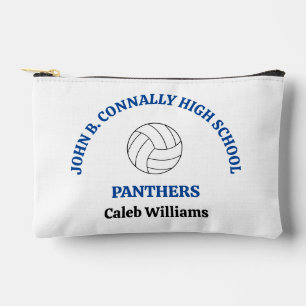 Personalisierter blauer Schul-Volleyballspieler Zubehörtasche