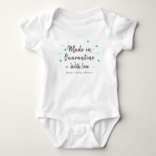Personalisierter blauer Stern   Hergestellt in Qua Baby Strampler