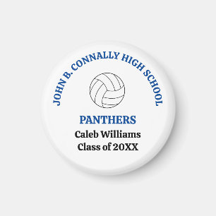 Personalisierter blauer Volleyballspieler der High Magnet