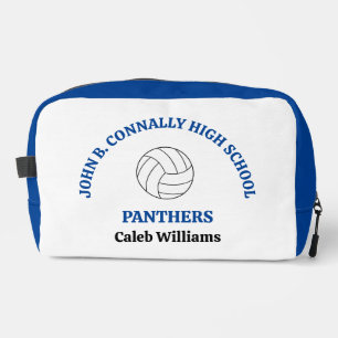 Personalisierter blauer Volleyballspieler der High Waschbeutel