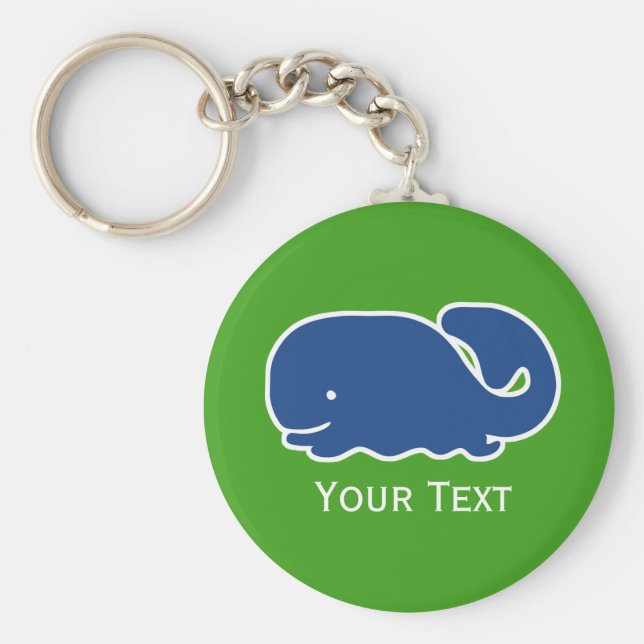 Personalisierter Blauwal Schlüsselanhänger (Vorne)