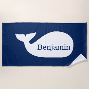 Personalisierter Blauwal Strandtuch