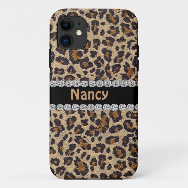 PERSONALISIERTER BLING IPHONE 5 FALL DES CHEETAH- Case-Mate iPhone HÜLLE (Rückseite)
