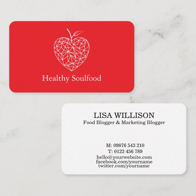 Personalisierter Blogger Influencer Content Creato Visitenkarte (Vorne/Hinten)