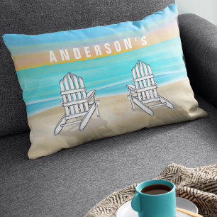 Personalisierter Blue Beach Lendenkissen