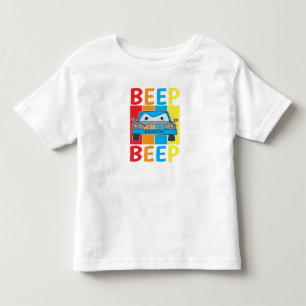 Personalisierter Blue Car Beep Beep Kleinkind T -  T-shirt