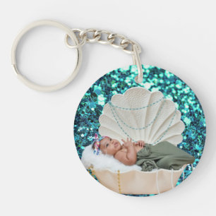 Personalisierter Blue-Glitzer-Keyring mit benutzer Schlüsselanhänger