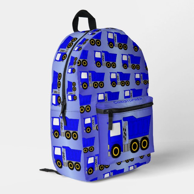 Personalisierter Blue Truck Bedruckter Rucksack (Rückseitige Ecke links)
