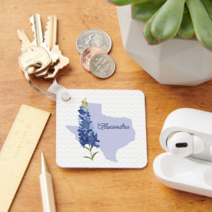 Personalisierter Bluebonnet Texas Schlüsselanhänge Schlüsselanhänger