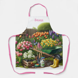 Personalisierter Blumen Garten / Gärtner Schürze