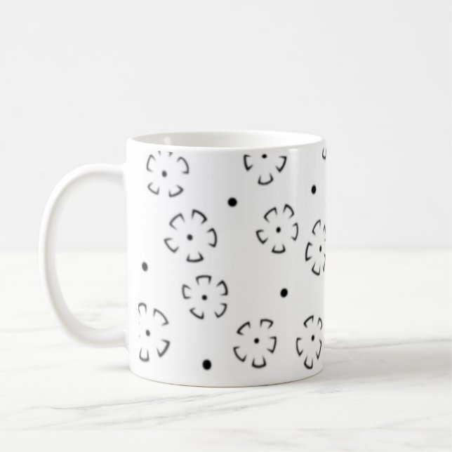 Personalisierter Blumen-Geburtstagsgeschenk-Ordner Kaffeetasse (Links)