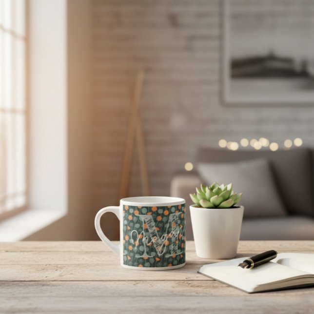 Personalisierter Blumen-Kaffeebecher Mini Espressotasse (Von Creator hochgeladen)