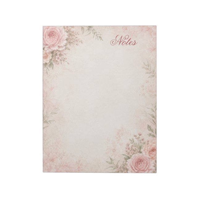 Personalisierter Blumen Notizblock (Rotiert)