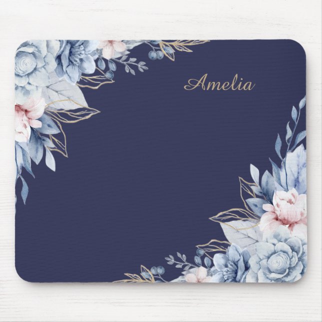 Personalisierter Blumen-Schreibtisch Mousepad (Vorne)
