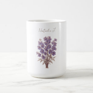 Personalisierter Blumen-Tasse mit Rittersporn Kaffeetasse