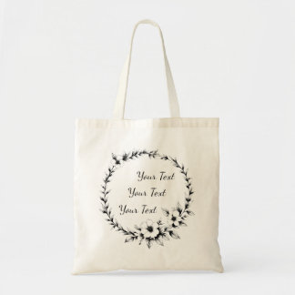 Personalisierter Blumenkranz-Tote Tragetasche