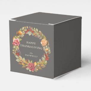 Personalisierter Blumenkranz zum Erntedankfest Geschenkschachtel