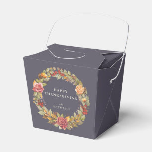 Personalisierter Blumenkranz zum Erntedankfest Geschenkschachtel