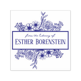 Personalisierter Blumenname Briefmarke Permastempel