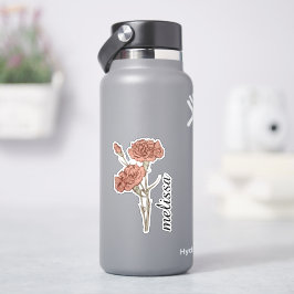 Personalisierter Blumenname Elegante benutzerdefin Aufkleber