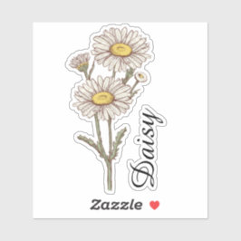 Personalisierter Blumenname, individuelle Botanik Aufkleber