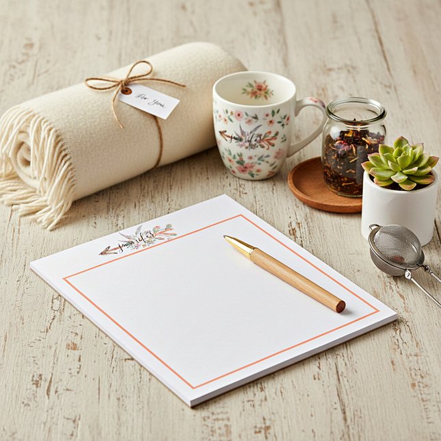 Personalisierter Blumenpfeil Notizblock (Von Creator hochgeladen)