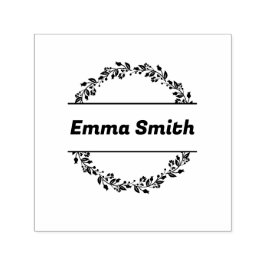 Personalisierter Blumenrahmen Permastempel