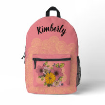 Personalisierter Blumenstrauß-Backpack