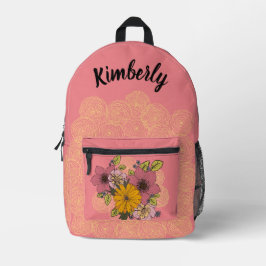 Personalisierter Blumenstrauß-Backpack Bedruckter Rucksack