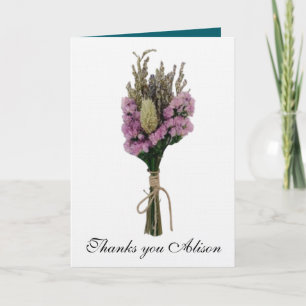 Personalisierter Blumenstrauß Dankeschön Karte