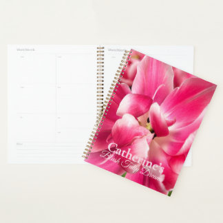 Personalisierter Blush Tulip Dreams Planer | Rosa