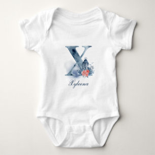 Personalisierter Bodysuit des Name-Monogramm-  Baby Strampler