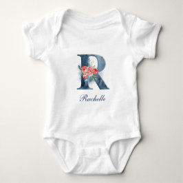 Personalisierter Bodysuit des Name-Monogramm-| Baby Strampler