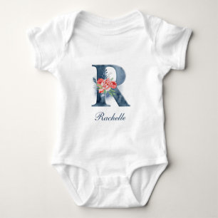 Personalisierter Bodysuit des Name-Monogramm-  Baby Strampler