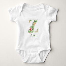 Personalisierter Bodysuit des Name-Monogramm-| Baby Strampler