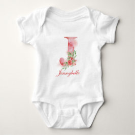 Personalisierter Bodysuit des Name-Monogramm-| Baby Strampler