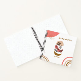 personalisierter Bohemischer Lehrer Moderner Brauc Notizbuch