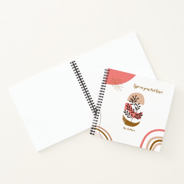 personalisierter Bohemischer Lehrer Moderner Brauc Notizbuch (Innenseite)