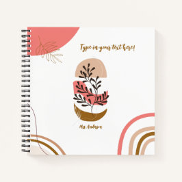 personalisierter Bohemischer Lehrer Moderner Brauc Notizbuch