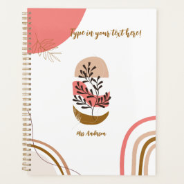 personalisierter Bohemischer Lehrer Moderner Brauc Planer