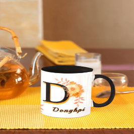 Personalisierter Boho-Blumenbecher - Benutzerdefin Tasse