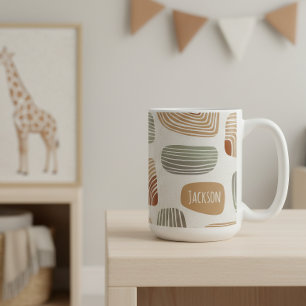 Personalisierter Boho-Erde-Töne-Abstrakt ID1273 Kaffeetasse