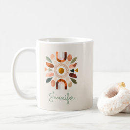 Personalisierter Boho-Muttertags-Kaffeebecher Kaffeetasse