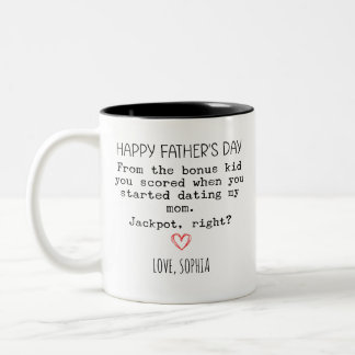 Personalisierter Bonus Vater Kaffeebühner Tag Vate Zweifarbige Tasse