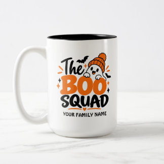 Personalisierter Boo Squad Halloween-Becher Zweifarbige Tasse