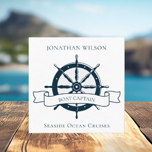 Personalisierter Boots Kapitän Vintage Nautical St Quadratische Visitenkarte